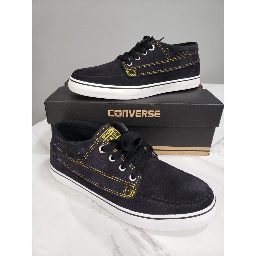 Converse Cons Sea Star LS Mid Mens Size 8 / Womens size 9.5 Suede black shoes